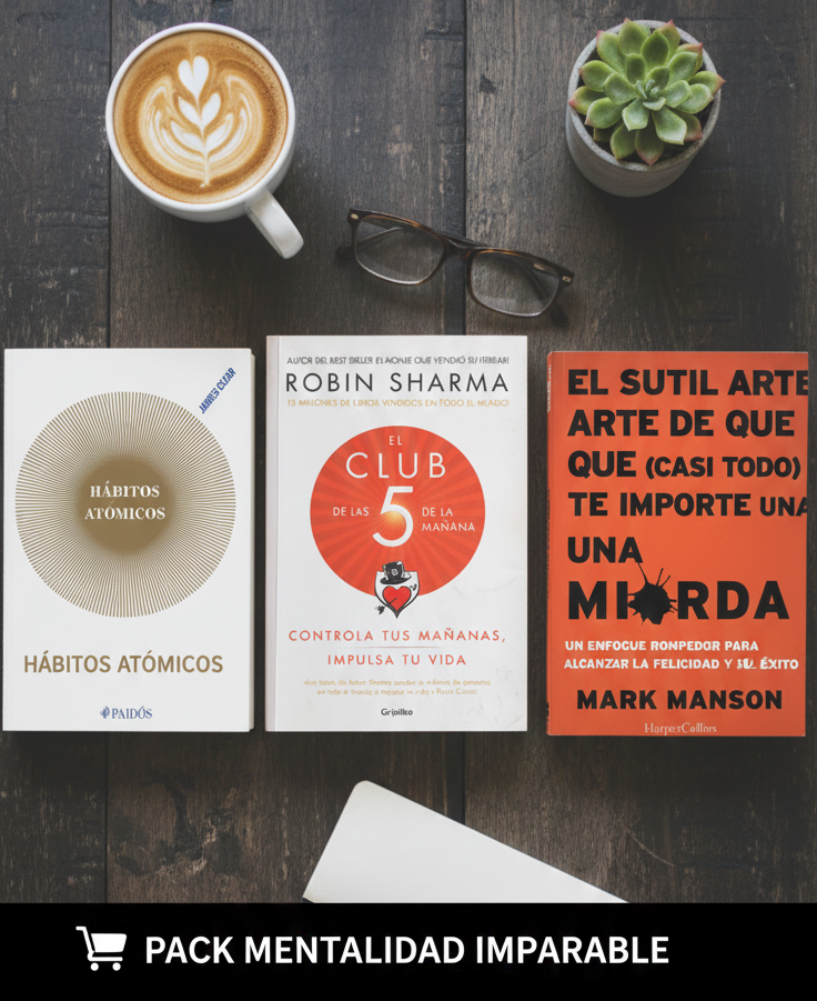 📚 Pack Mentalidad Imparable: El trío que cambiará tu vida