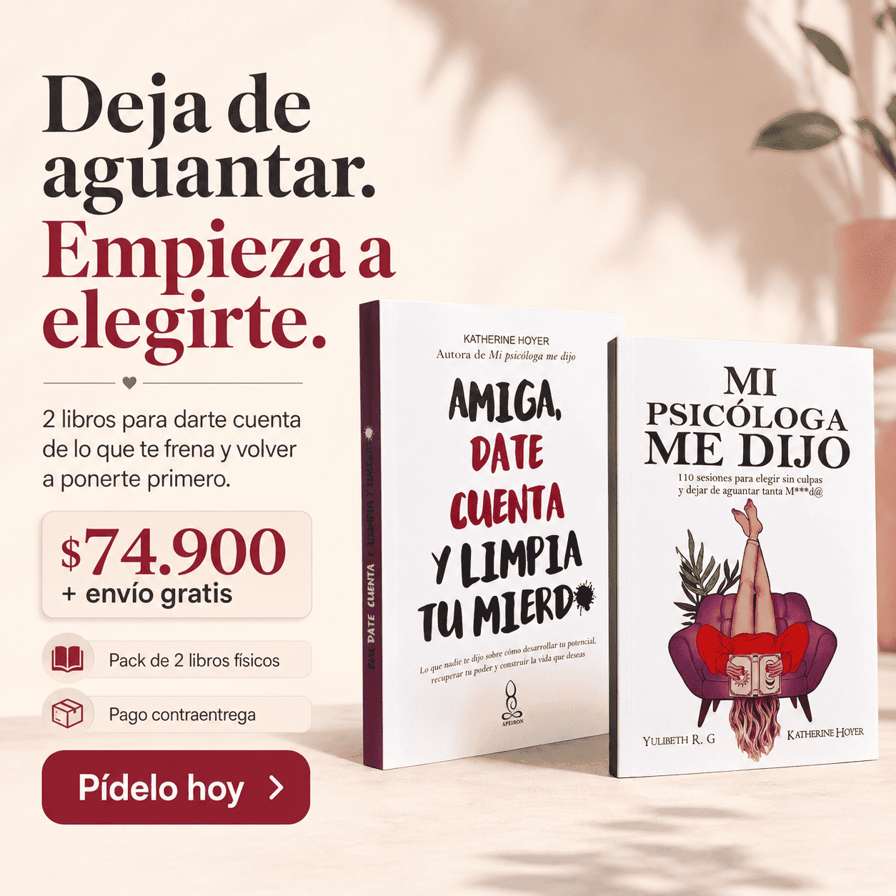 El combo que miles de mujeres están leyendo para entender sus emociones y poner límites sin culpa.