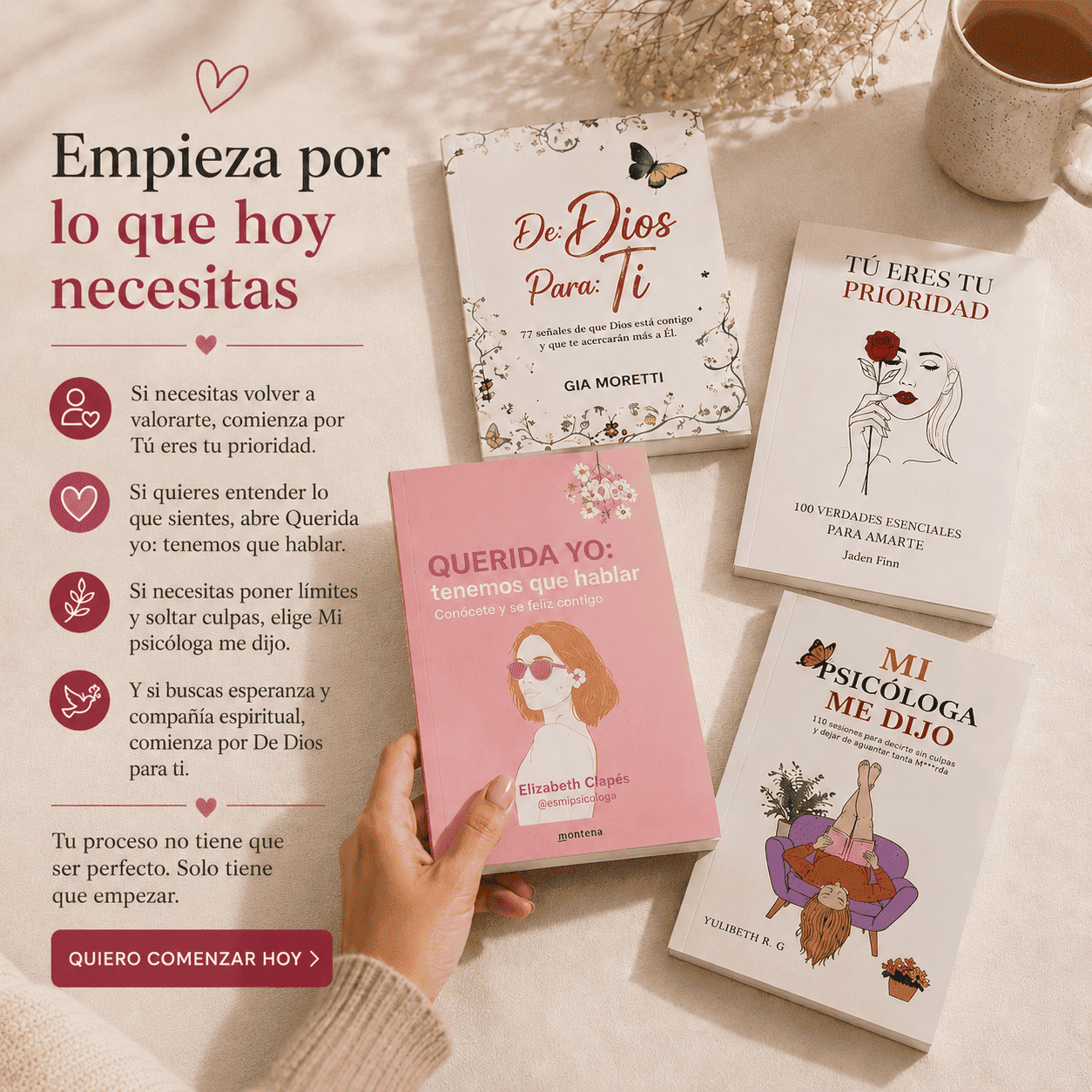 Combo Vuelve a Elegirte – 4 Libros de Amor Propio, Límites y Fe